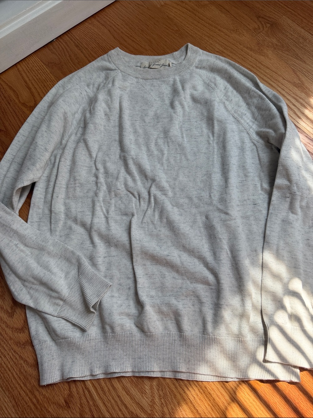 Men's Heather Light Gray Crewneck Sweater